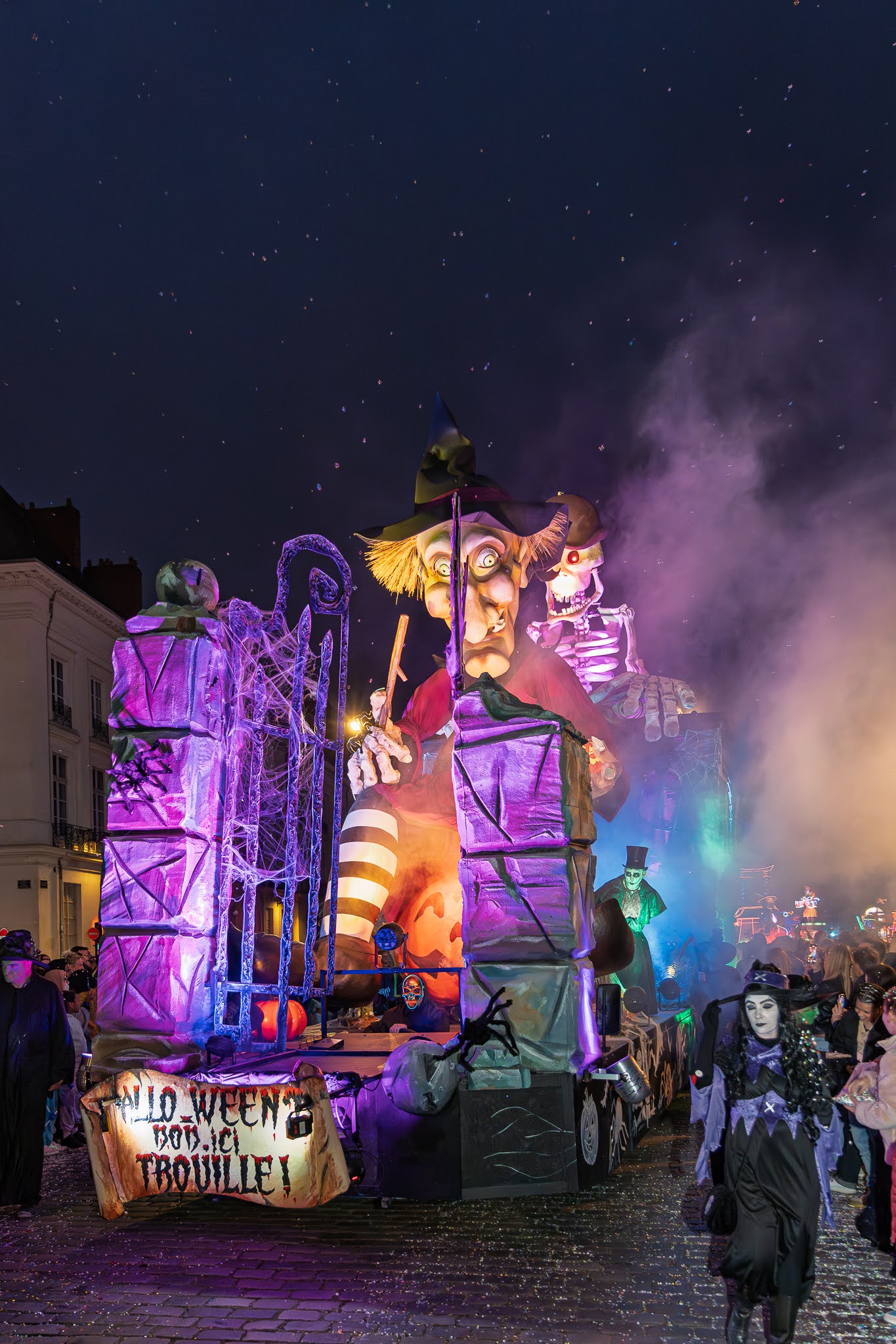 char au défilé de nuit du carnaval de Nantes 2025